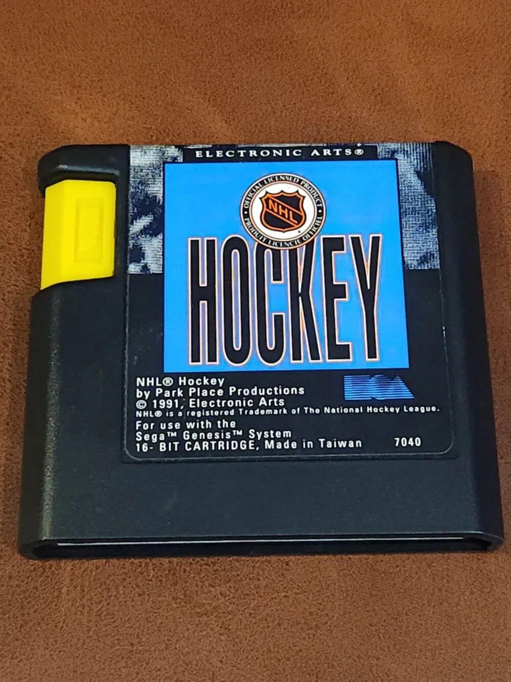 Vintage EA Sports NHL Hockey Game Cartridge for Sega Genesis Console 1991 Gaming